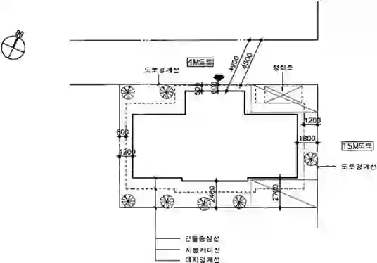 다세대주택(6세대) 배치도 이미지